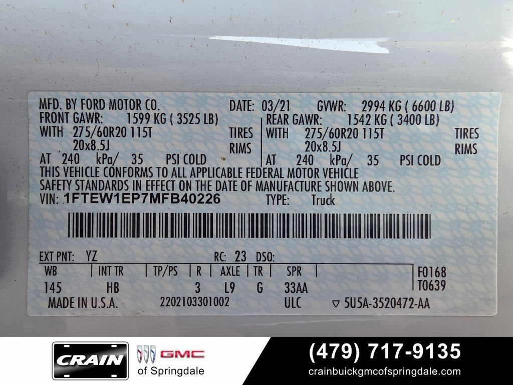 2021 Ford F-150 XL