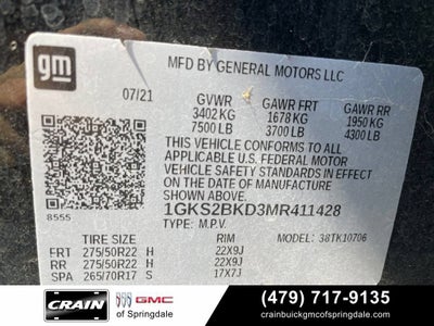 2021 GMC Yukon SLT