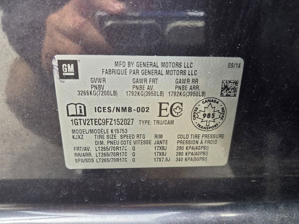 2015 GMC Sierra 1500 DBL CAB 4WD 143.5