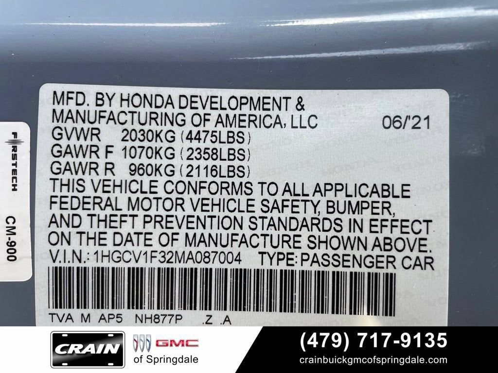 2021 Honda Accord Sedan Sport