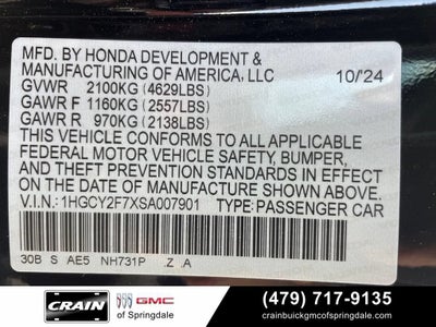 2025 Honda Accord Hybrid Sport-L