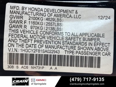 2025 Honda Accord Hybrid Touring