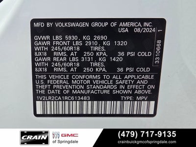 2024 Volkswagen Atlas 2.0T SE