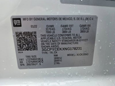 2022 Chevrolet Silverado 1500 LTD Custom Trail Boss