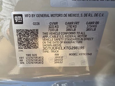 2026 GMC Sierra 1500 AT4X