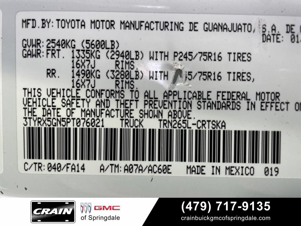 2023 Toyota Tacoma 2WD SR