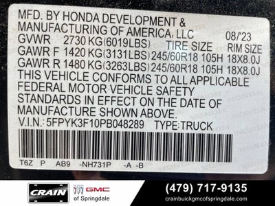 2023 Honda Ridgeline Sport