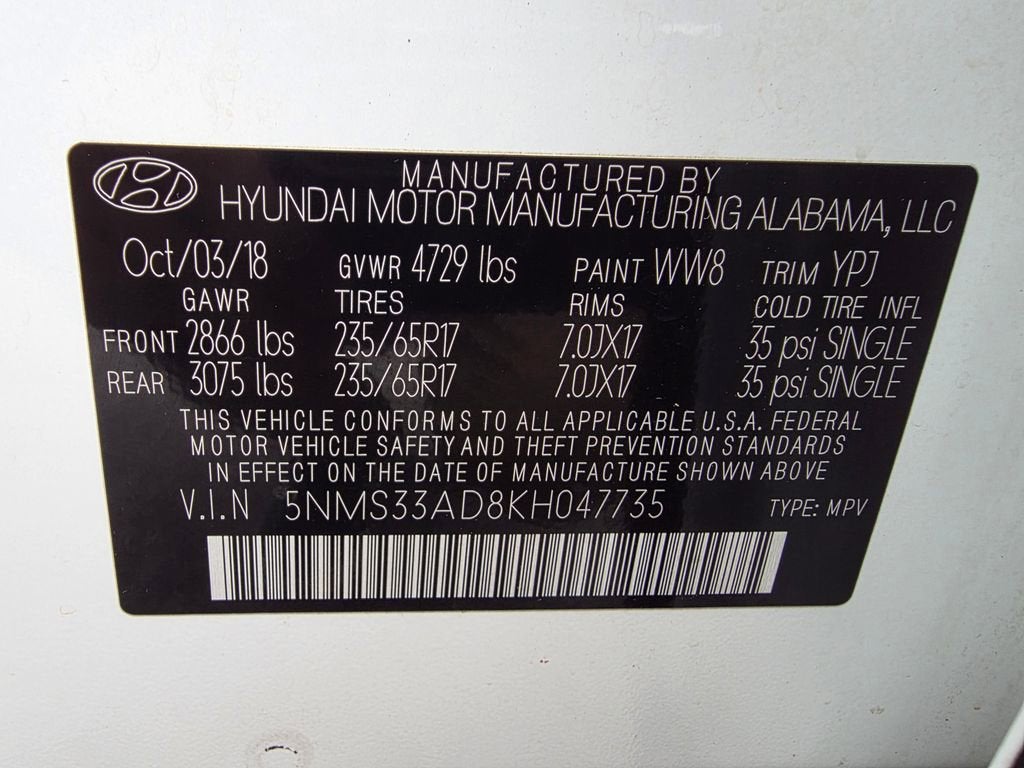 2019 Hyundai Santa Fe SEL