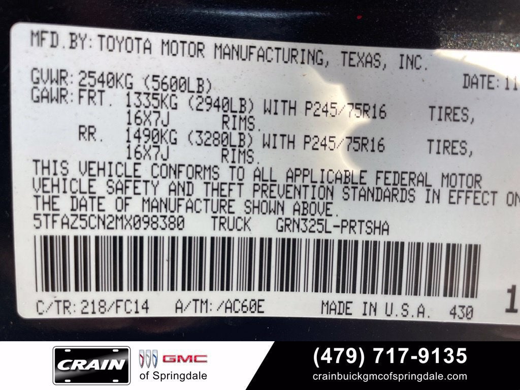 2021 Toyota Tacoma 2WD SR5