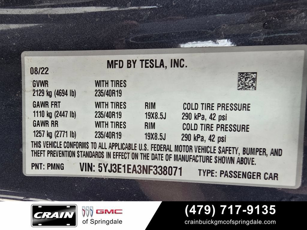 2022 Tesla Model 3 Base