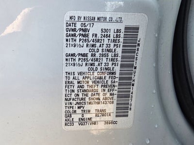 2017 INFINITI QX70 4DR RWD