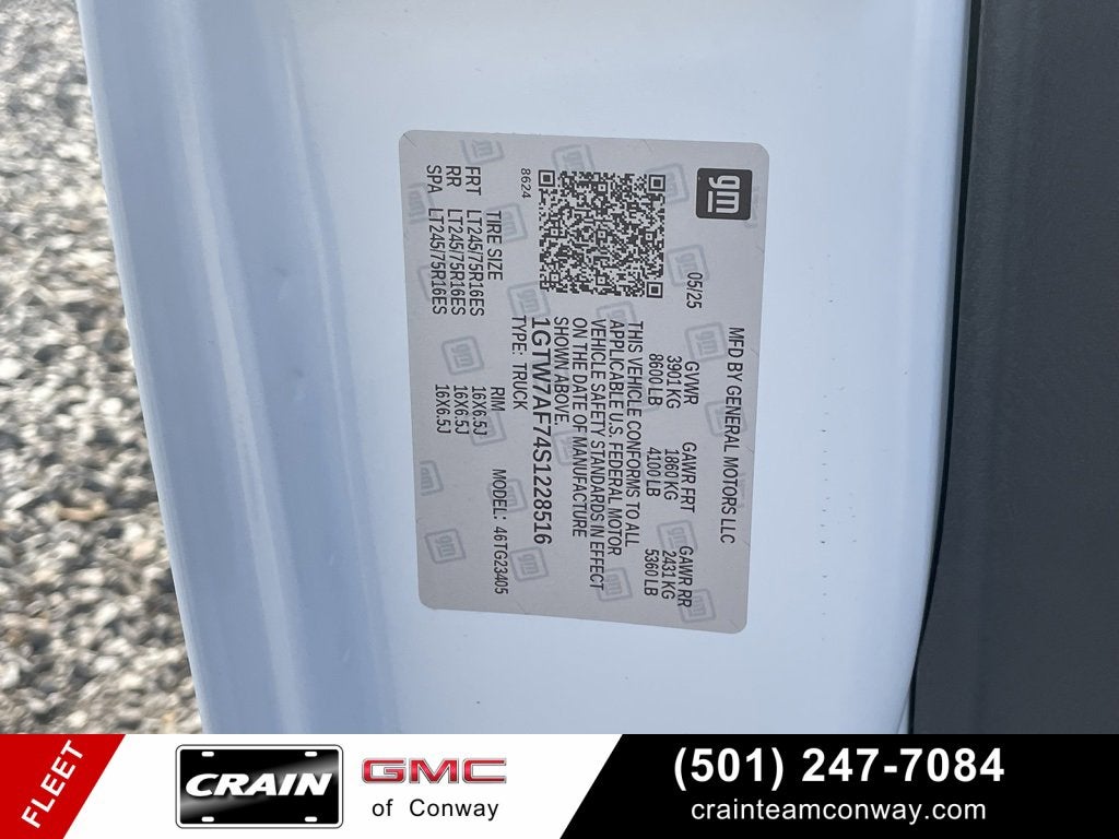 2025 GMC Savana Cargo 2500 Work Van