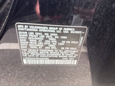 2022 Volkswagen Atlas Cross Sport 3.6L V6 SE w/Technology