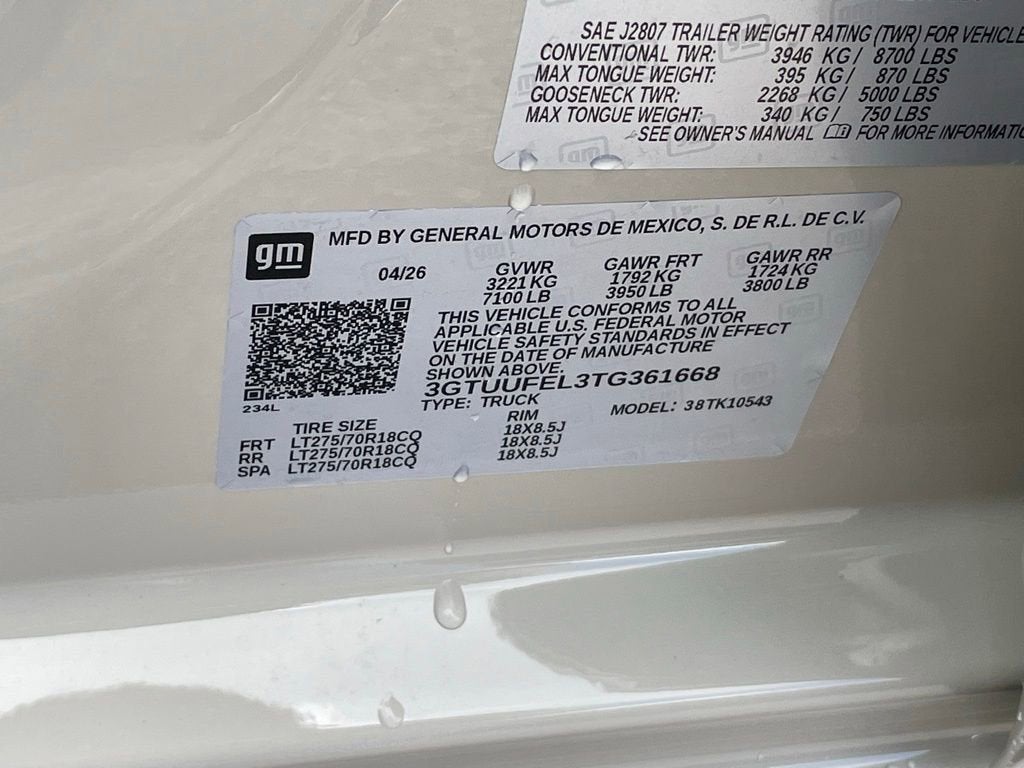 2026 GMC Sierra 1500 AT4X