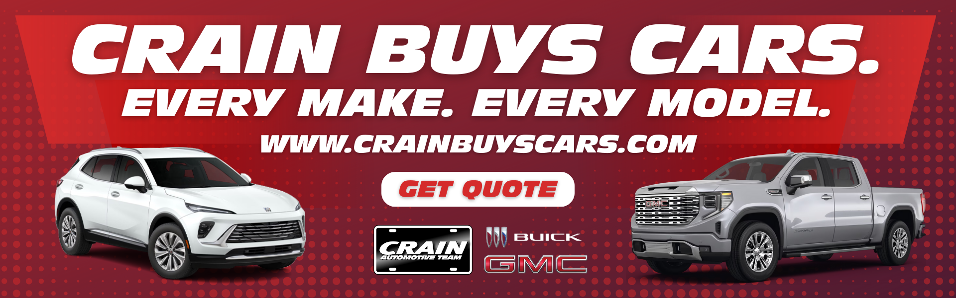 Get a quote for your vehicle with Crain Buys Cars